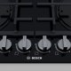 Bosch Serie 4 PNP6B6B90N piano cottura Nero Da incasso 60 cm Gas 4 Fornello(i) 4
