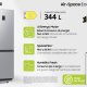 Samsung Frigorifero Combinato EcoFlex AI 1.85m 344L RB34C670DSA 4
