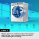 Samsung Series 5 WD90DG5B15BE/EU lavasciuga Libera installazione Caricamento frontale Bianco 6