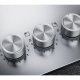 AEG HGB75423UZ Acciaio inox Da incasso 75 cm Gas 4 Fornello(i) 8