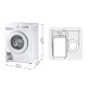 Samsung WW90DG6U85HH lavatrice Caricamento frontale 9 kg 1400 Giri/min Bianco 3