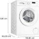 Bosch Serie 2 WGE03200SN lavatrice Caricamento frontale 8 kg 1200 Giri/min Bianco 10