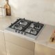 Neff T26GKH8N0 piano cottura Nero, Acciaio inox Da incasso 60 cm Gas 4 Fornello(i) 5