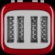 KitchenAid 5KMT4109EER 7 4 fetta/e 1640 W Rosso, Acciaio inox 4