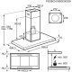 AEG DIK8190HG Cappa a isola serie 9000 SilenceTech 100 cm 21