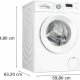 Bosch Serie 8 WGE0241H Serie 2 Lavatrice a carica frontale 7kg 1400g/min Bianco Classe A Pannello di controllo in Tedesco 9