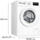 Bosch Serie 4 WAN2829E Lavatrice a carica frontale 8kg 1400g/min Bianco Classe A Pannello di controllo in Tedesco 7