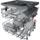 Whirlpool Lavastoviglie BI 60 cm, classe B, 14 coperti, terzo cesto fisso 10