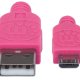 Manhattan 352758 cavo USB USB 2.0 1 m USB A Micro-USB B Rosa, Viola 4