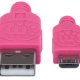 Manhattan 352758 cavo USB 1 m USB 2.0 USB A Micro-USB B Rosa, Viola 4