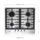 Samsung GN642FFXD piano cottura Acciaio inox Da incasso Gas 4 Fornello(i) 3