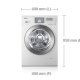 Samsung WF0804Y8E lavatrice Caricamento frontale 8 kg 1400 Giri/min Cromo, Acciaio inox 3