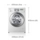 Samsung WF0804Y8E lavatrice Caricamento frontale 8 kg 1400 Giri/min Cromo, Acciaio inossidabile 6