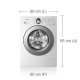 Samsung WF1702WSV lavatrice Caricamento frontale 7 kg 1200 Giri/min Cromo, Bianco 4