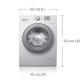 Samsung WF1802WFVS/XET lavatrice Caricamento frontale 8 kg 1200 Giri/min Bianco 3
