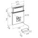 Elica ADAGIO WH/F/90 Aspirazione verso il basso Acciaio inox, Bianco 5