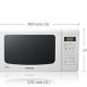 Samsung ME733K forno a microonde Bianco 20 L 800 W 3