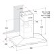 Hotpoint Ariston HNC 9.8 AB X/HA cappa aspirante Cappa aspirante a parete Acciaio inox 821 m³/h 3
