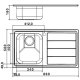 Whirlpool AM 8650 IX/LH lavello Lavello montato su piano Rettangolare Acciaio inox 3
