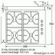 Bosch NGU2151DN piano cottura Acciaio inox Da incasso Gas 4 Fornello(i) 3