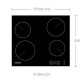 Samsung C61R2AEE piano cottura Nero Da incasso Piano cottura a induzione 4 Fornello(i) 3