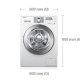 Samsung WF0714Y7E lavatrice Caricamento frontale 7 kg 1400 Giri/min Cromo, Acciaio inox 3