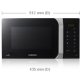 Samsung ME109F-1S forno a microonde Superficie piana 28 L 1000 W Nero, Argento 6