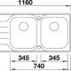 BLANCO Median 8 S-IF Lavandino da cucina top-mount 3