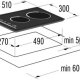 Gorenje IT320AC piano cottura Nero Da incasso Piano cottura a induzione 2 Fornello(i) 3