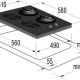 Gorenje ITG620ASC piano cottura Nero Da incasso Combi 4 Fornello(i) 3