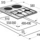 Gorenje K6N2AW piano cottura Bianco Da incasso Combi 4 Fornello(i) 3