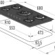 Gorenje GT76AB1 piano cottura Nero Da incasso Gas 5 Fornello(i) 3