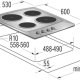 Gorenje EMS60E Acciaio inox Da incasso Piastra sigillata 4 Fornello(i) 3