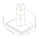 Elica Spot H6 ST IX A/90 Cappa aspirante a parete Acciaio inox 430 m³/h 3