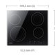 Samsung CTR264KC01 piano cottura Nero Da incasso Ceramica 4 Fornello(i) 5