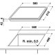 Whirlpool AKT 807/BF piano cottura Nero Da incasso Ceramica 3 Fornello(i) 3