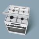 Siemens HX725220N cucina Elettrico Gas Bianco 4