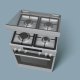 Siemens HX745525E cucina Elettrico Gas Acciaio inox 3