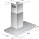 Samsung HC6147BX/AND cappa aspirante Cappa aspirante a parete Acciaio inox 374 m³/h 3