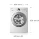 Samsung WF1704WSV lavatrice Caricamento frontale 7 kg 1400 Giri/min Argento, Bianco 3