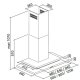 Falmec Mithos Parete 90 Cappa aspirante a parete Acciaio inox 800 m³/h 3