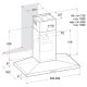 Hotpoint Ariston HLC 6.8 LT X/HA cappa aspirante Cappa aspirante a parete Acciaio inox 809 m³/h 3