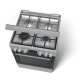 Bosch Serie 2 HGD74W555N cucina Elettrico Gas Nero, Grigio 4