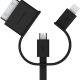 XtremeMac 3 IN 1 USB Mobile Cable cavo USB 1 m Mini-USB B Micro-USB B Nero 3