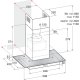 Hotpoint Ariston HHF 6.4 F AM X Cappa aspirante a parete Acciaio inox 432 m³/h 3