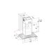 Hotpoint Ariston HHGC 6.7 FL BX cappa aspirante Cappa aspirante a parete Acciaio inox 432 m³/h 3