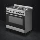Smeg B90GMXI9 cucina Elettrico Gas Nero, Acciaio inox 3