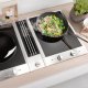 Miele CSDA 1030 Nero, Acciaio inox Da incasso Piano cottura a induzione 2 Fornello(i) Cappa da incasso 4