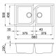 Elleci Ego 450 Lavello montato su piano Rettangolare Metaltek 3