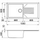 Elleci Tekno 480 Lavello montato su piano Rettangolare Granitek 3